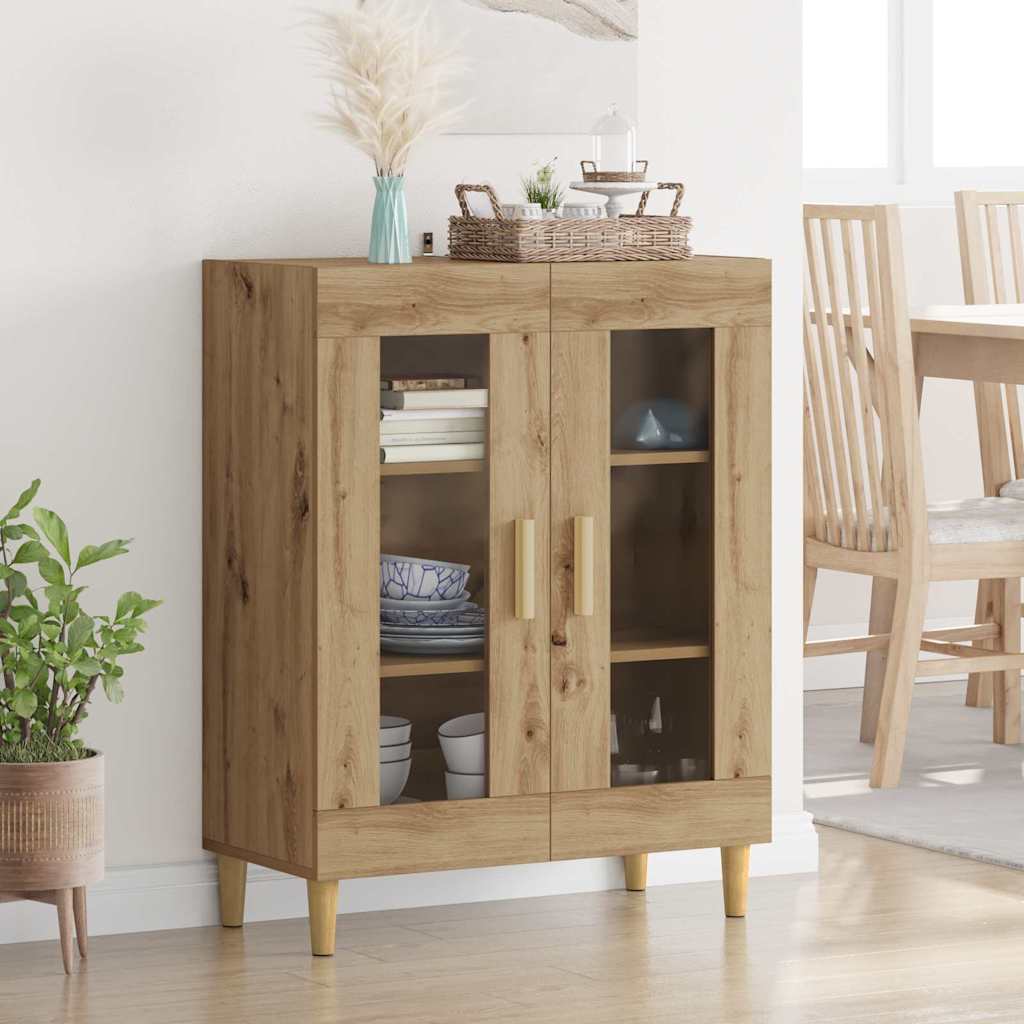Vitrina Roble artesanal 69,5 x 34 x 90 cm Madera contrachapada