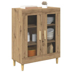 Vitrina Roble artesanal 69,5 x 34 x 90 cm Madera contrachapada