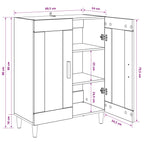 Vitrina Roble artesanal 69,5 x 34 x 90 cm Madera contrachapada