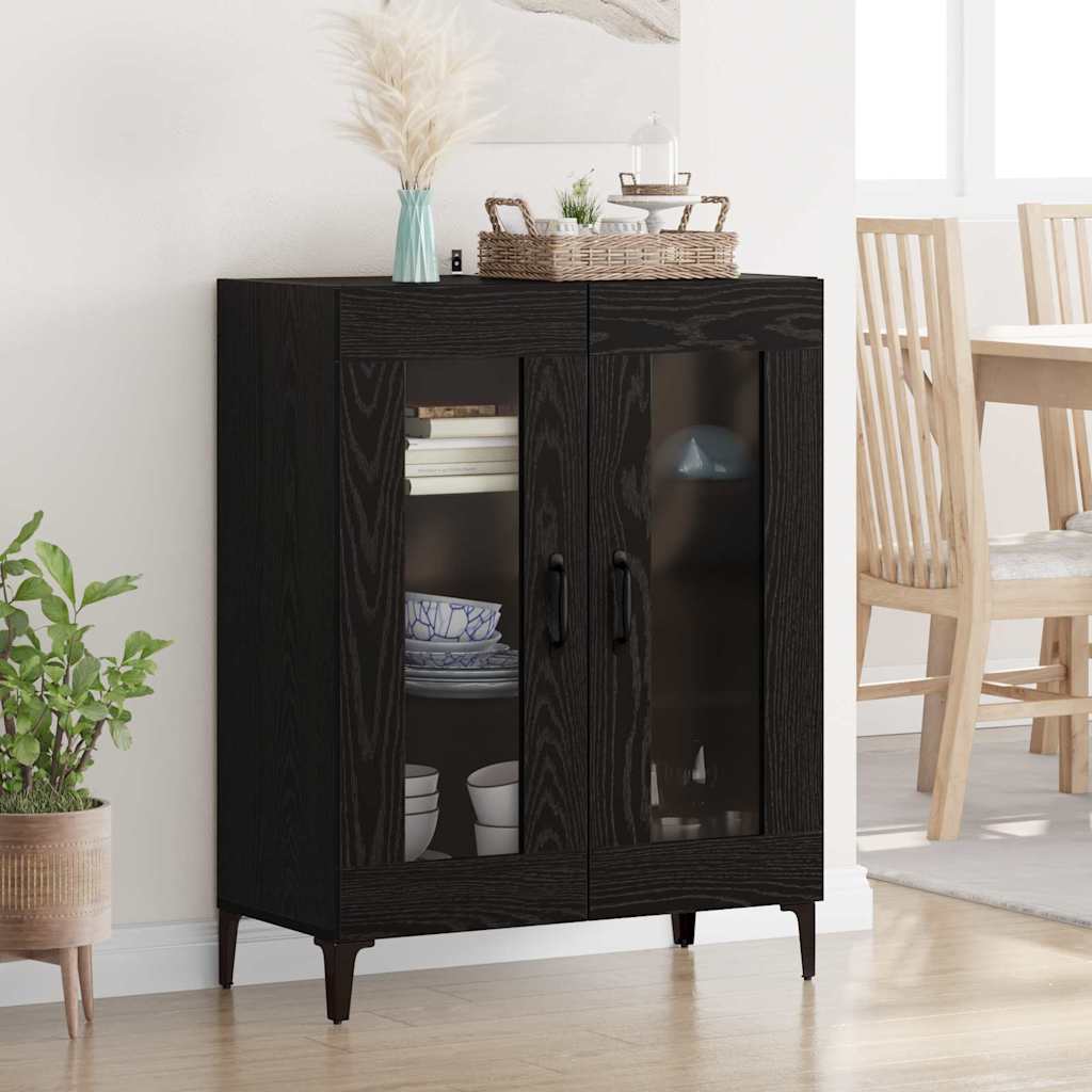 Aparador alto con cajón Madera envejecida 69,5 x 34 x 180 cm