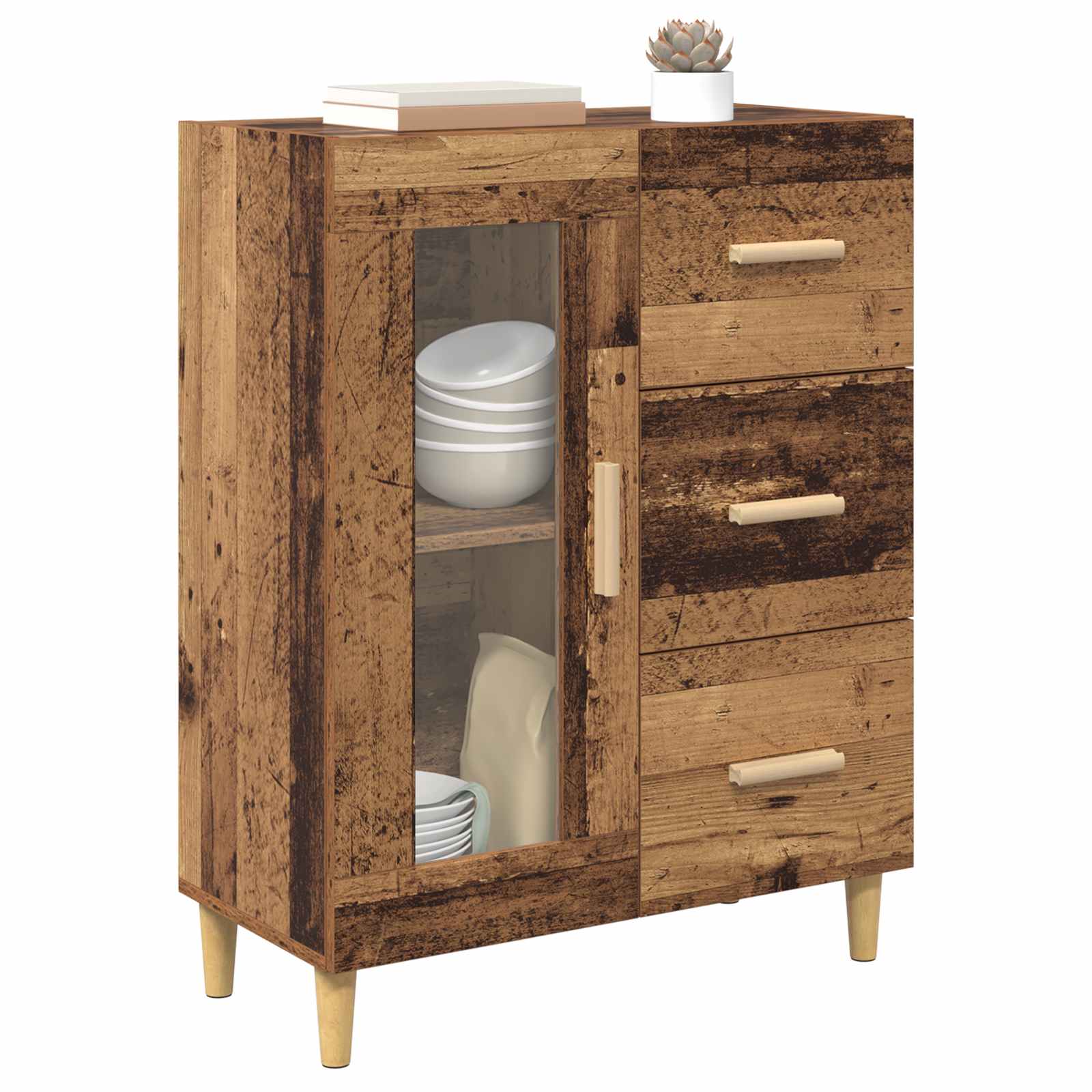 Vitrina Madera Vieja 69,5 x 34 x 90 cm Madera contrachapada