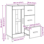 Vitrina Madera Vieja 69,5 x 34 x 90 cm Madera contrachapada