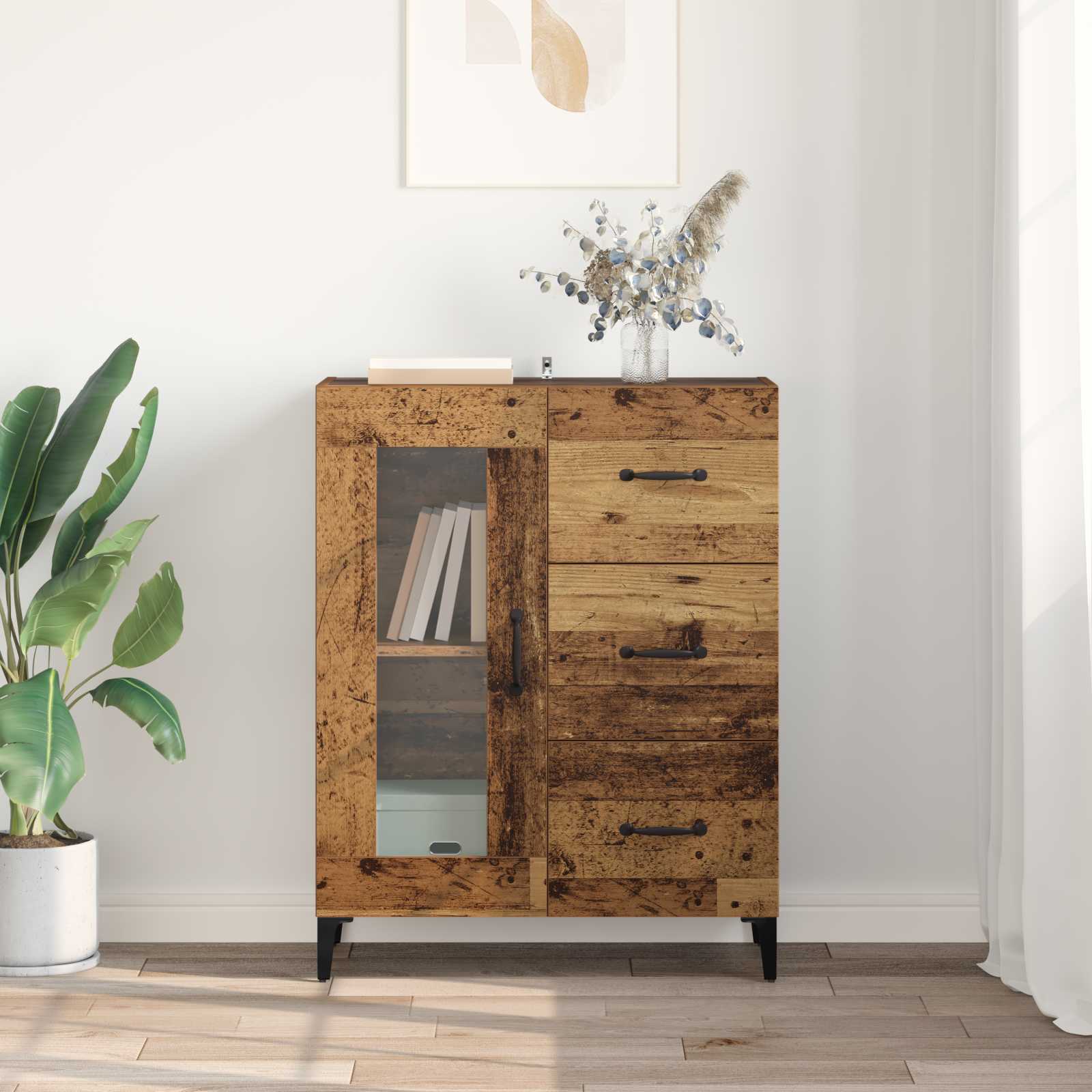 Vitrina con cajón Madera Vieja 69,5 x 34 x 90 cm