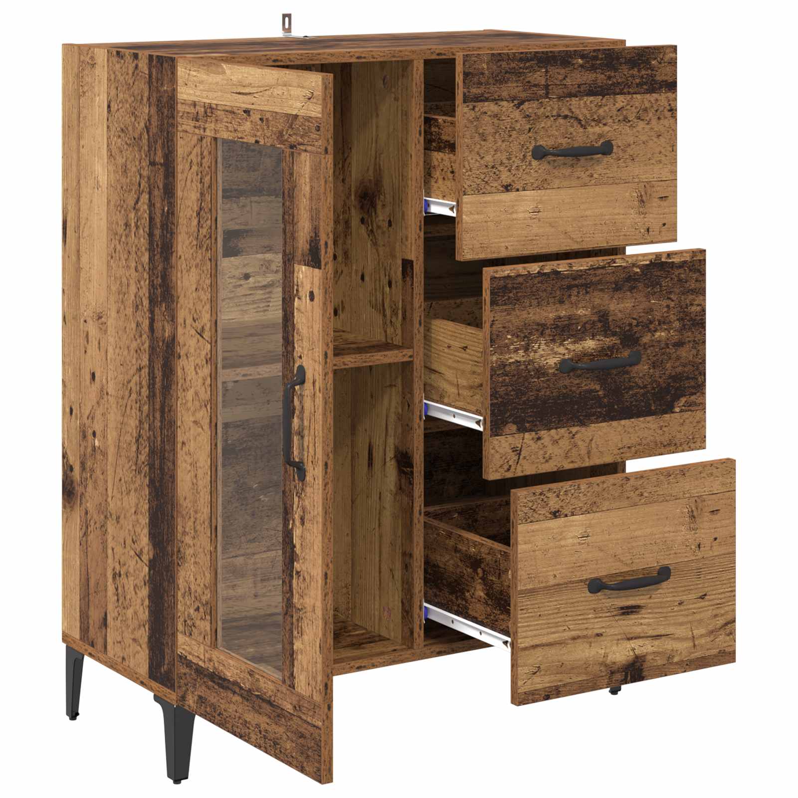Vitrina con cajón Madera Vieja 69,5 x 34 x 90 cm