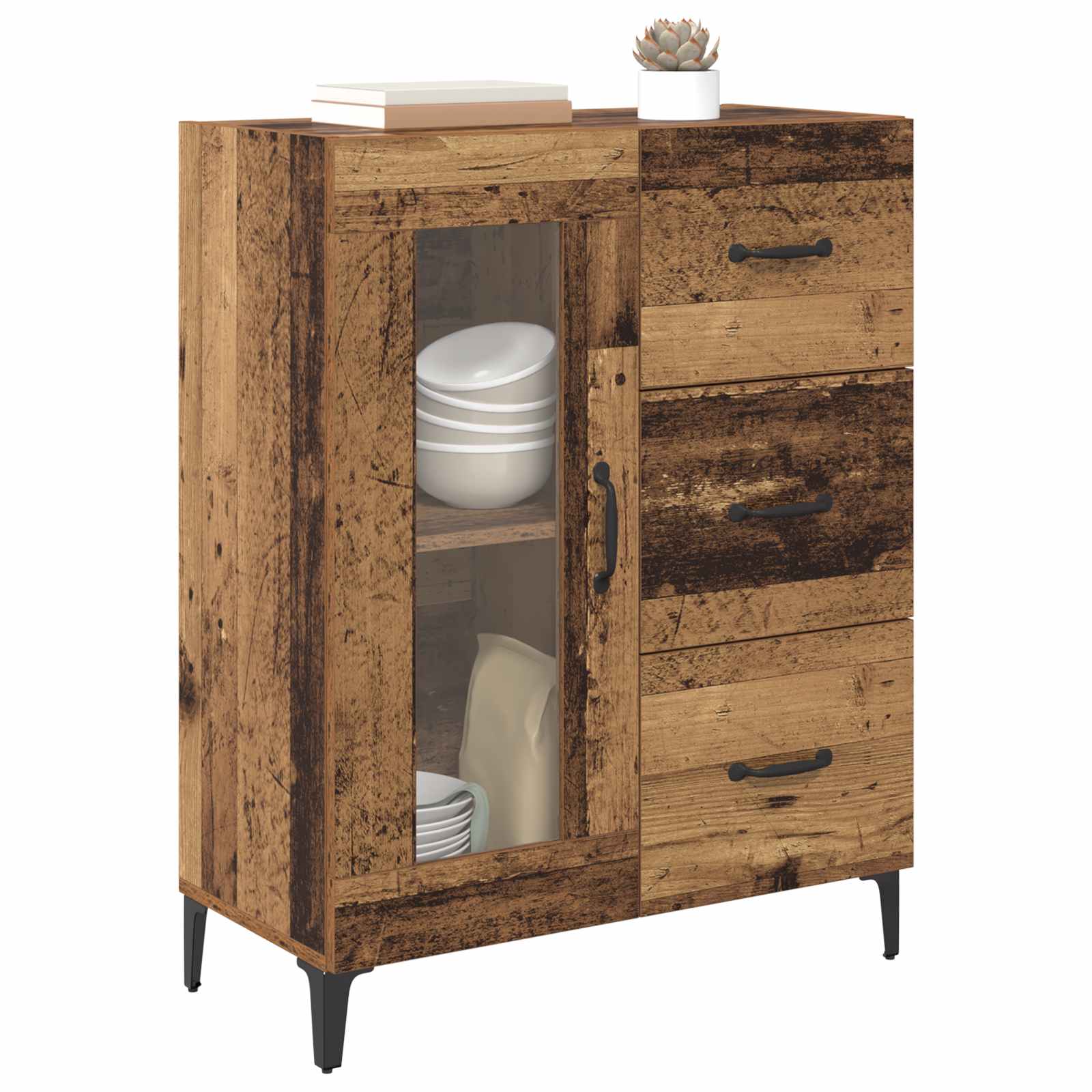 Vitrina con cajón Madera Vieja 69,5 x 34 x 90 cm