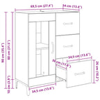 Vitrina con cajón Madera Vieja 69,5 x 34 x 90 cm