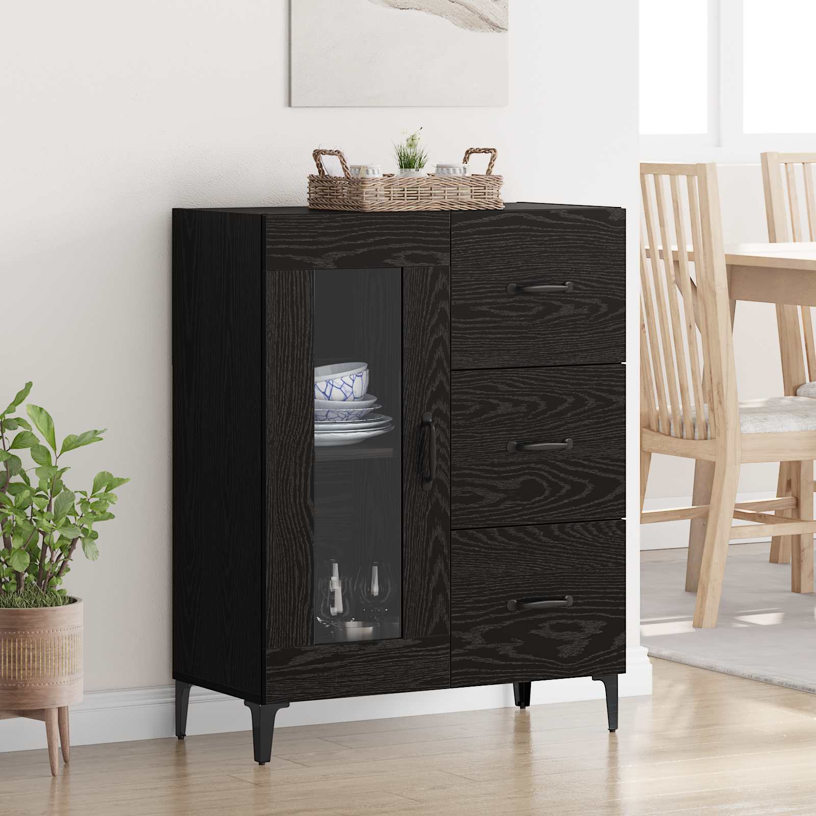 Vitrine with drawer Old Wood 69.5 x 34 x 90 cm