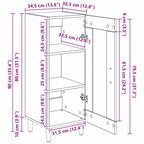 Aparador Madera vieja 34.5 x 32.5 x 90 cm Madera de ingeniería