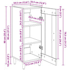 Aparador Madera vieja 34.5 x 32.5 x 90 cm Madera de ingeniería