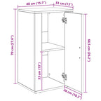 Vitrina Madera vieja 40 x 33 x 70 cm Madera contrachapada
