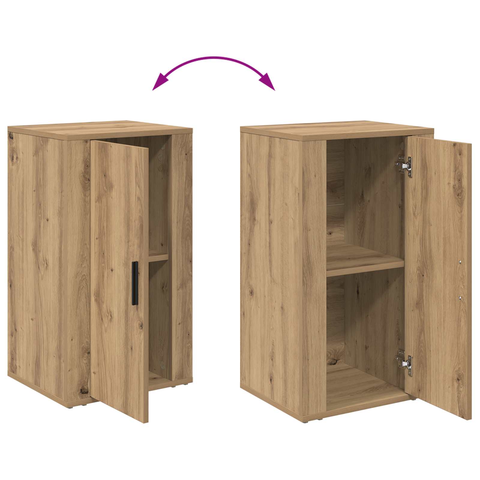 Vitrina Roble artesanal 40 x 33 x 70 cm Madera contrachapada