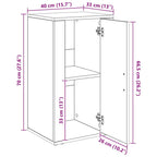 Vitrina Roble Negro 40 x 33 x 70 cm Madera contrachapada