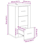 Vitrina Madera vieja 40 x 33 x 70 cm Madera contrachapada
