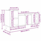 Gabinete de TV Madera Vieja 100 x 35 x 55 cm
