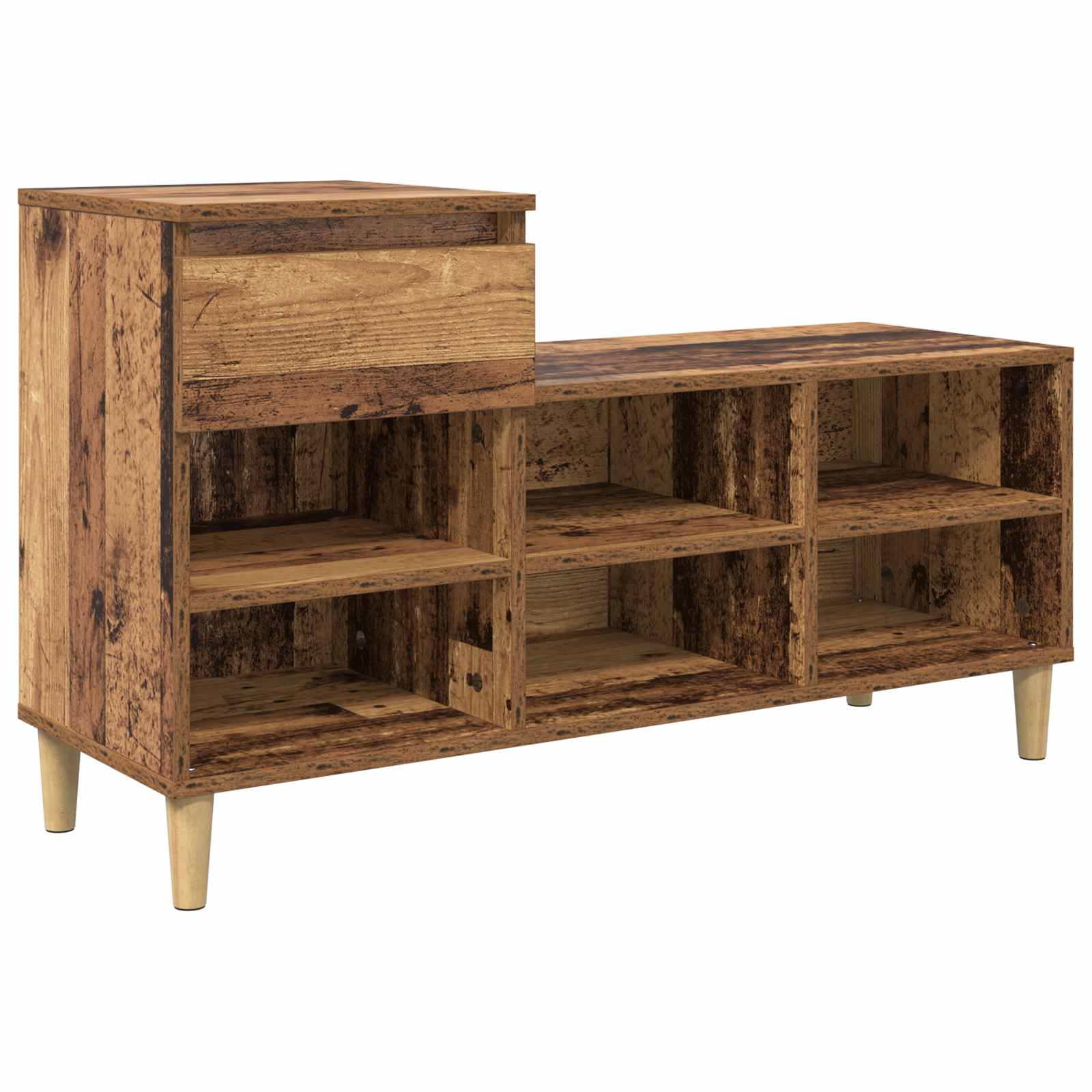 Armario Zapatero con cajón Madera vieja 102 x 36 x 60 cm
