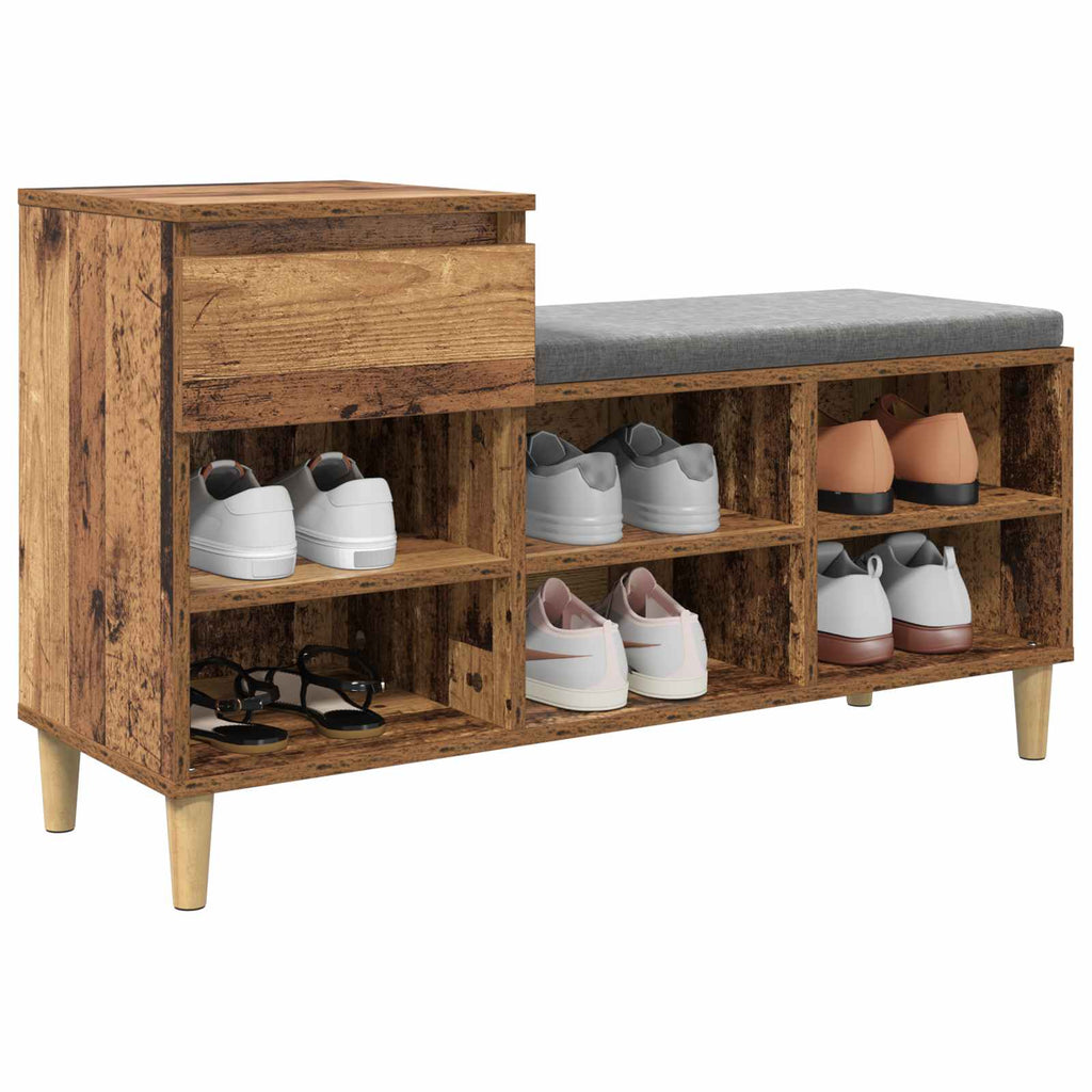 Armario Zapatero con cajón Madera vieja 102 x 36 x 60 cm