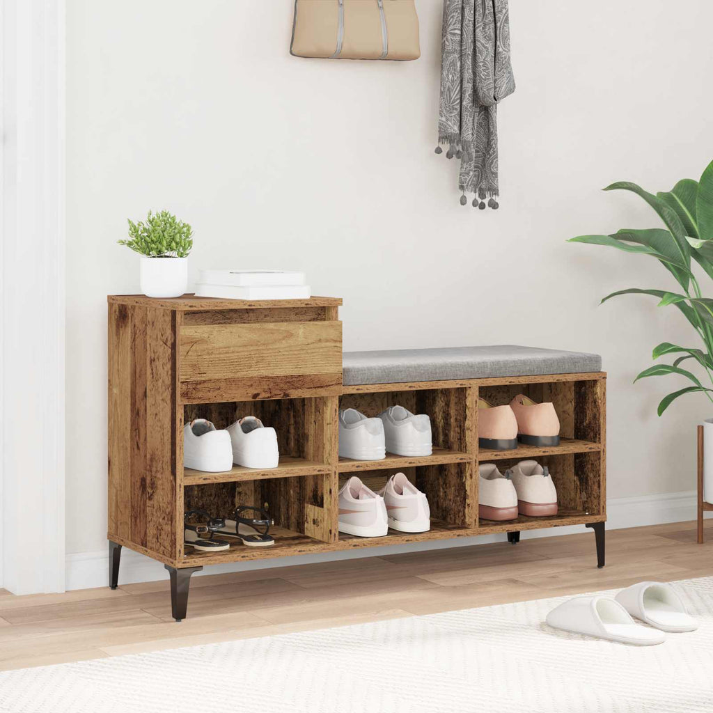 Armario para Zapatos con cajón Madera vieja 102 x 36 x 60 cm
