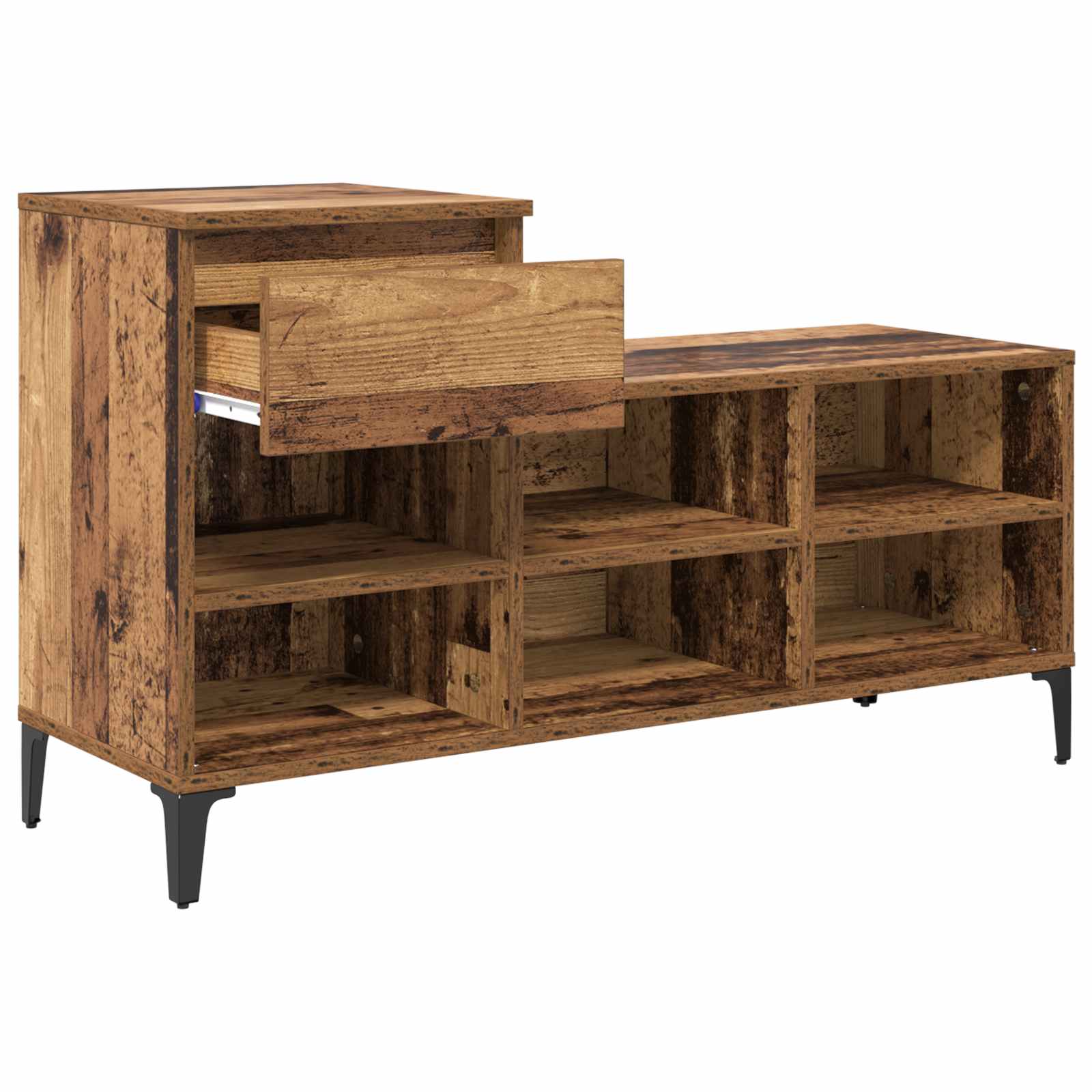 Armario para Zapatos con cajón Madera vieja 102 x 36 x 60 cm