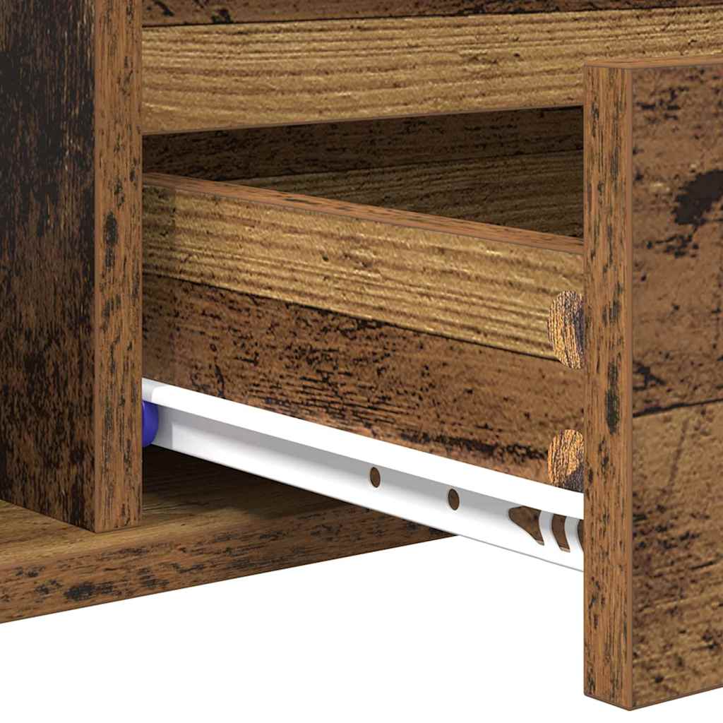 Mesa de Café con cajón Madera envejecida 90 x 49 x 45 cm