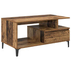 Mesa de Café con cajón Madera envejecida 90 x 49 x 45 cm