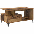 Mesa de Café con cajón Madera envejecida 90 x 49 x 45 cm