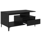 Mesa de Café Roble Negro 90 x 49 x 45 cm Madera de ingeniería