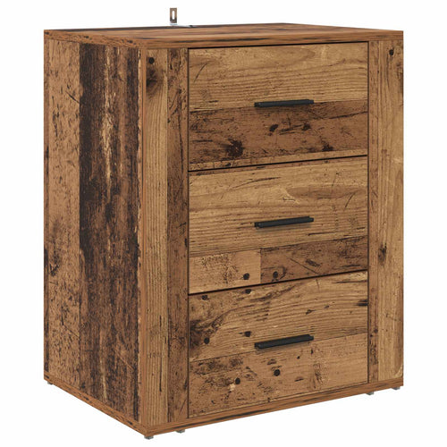 Armario de Noche con cajón Madera vieja 35 x 50 x 60 cm