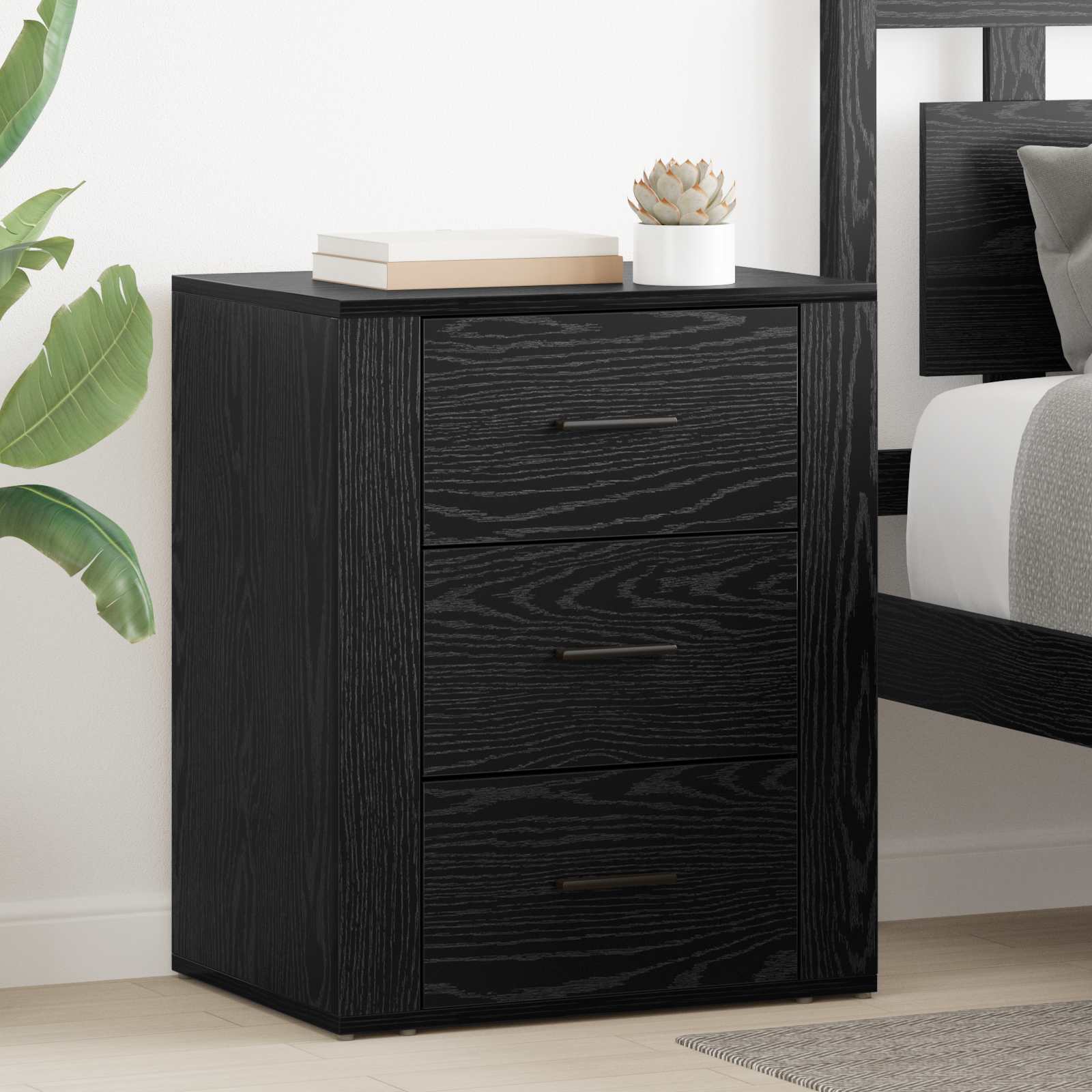 Bedside cabinet with drawer Old wood 35 x 50 x 60 cm