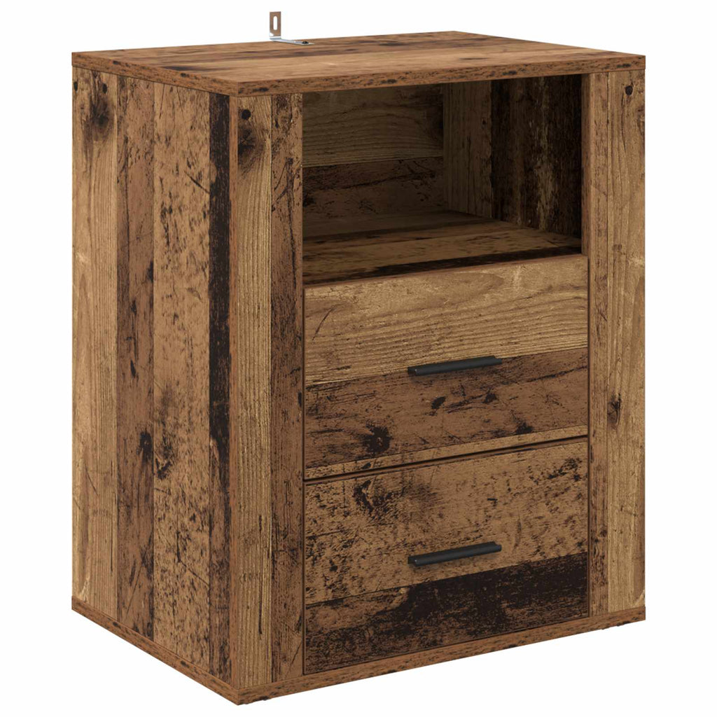 Armario de Noche con cajón Madera vieja 35 x 50 x 60 cm