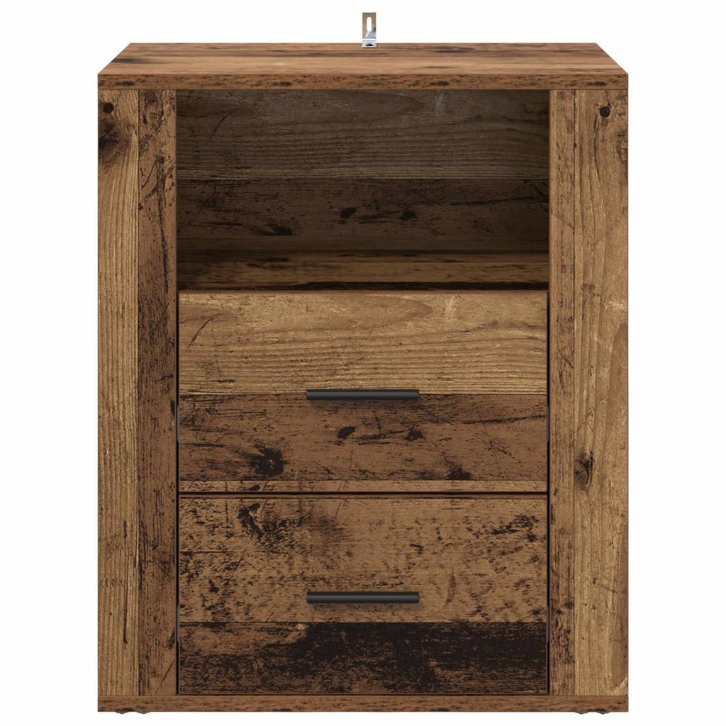 Armario de Noche con cajón Madera vieja 35 x 50 x 60 cm