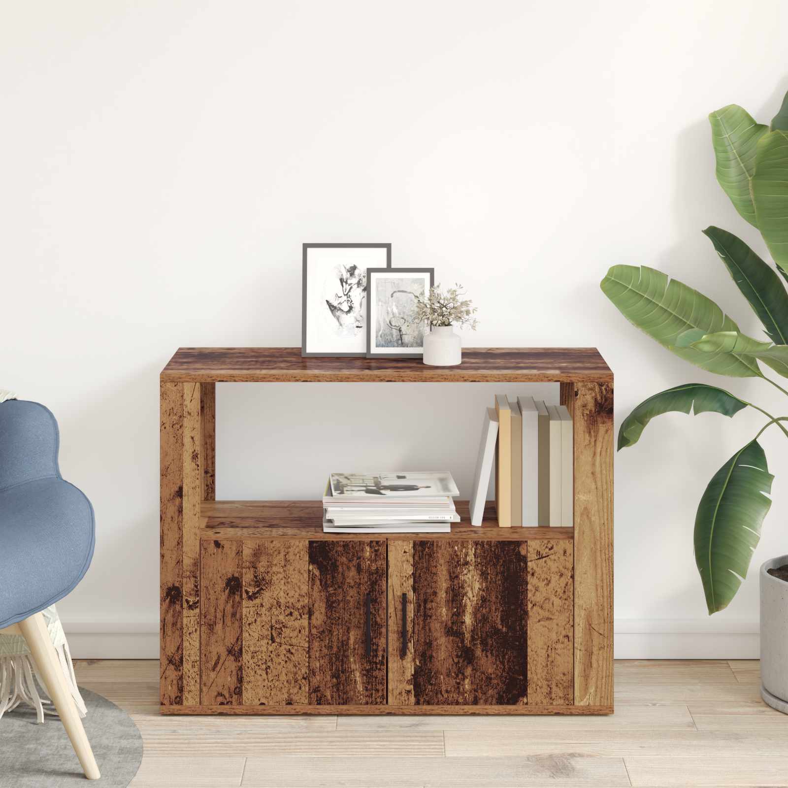 Vitrina Madera vieja 80 x 30 x 60 cm Madera contrachapada