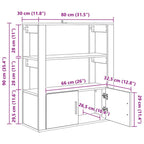 Vitrina Madera vieja 30 x 80 x 90 cm Madera contrachapada