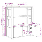 Vitrina Madera vieja 30 x 80 x 90 cm Madera contrachapada