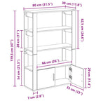 Vitrina Madera vieja 30 x 80 x 119.5 cm Madera contrachapada