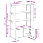 Vitrina Madera vieja 30 x 80 x 119.5 cm Madera contrachapada