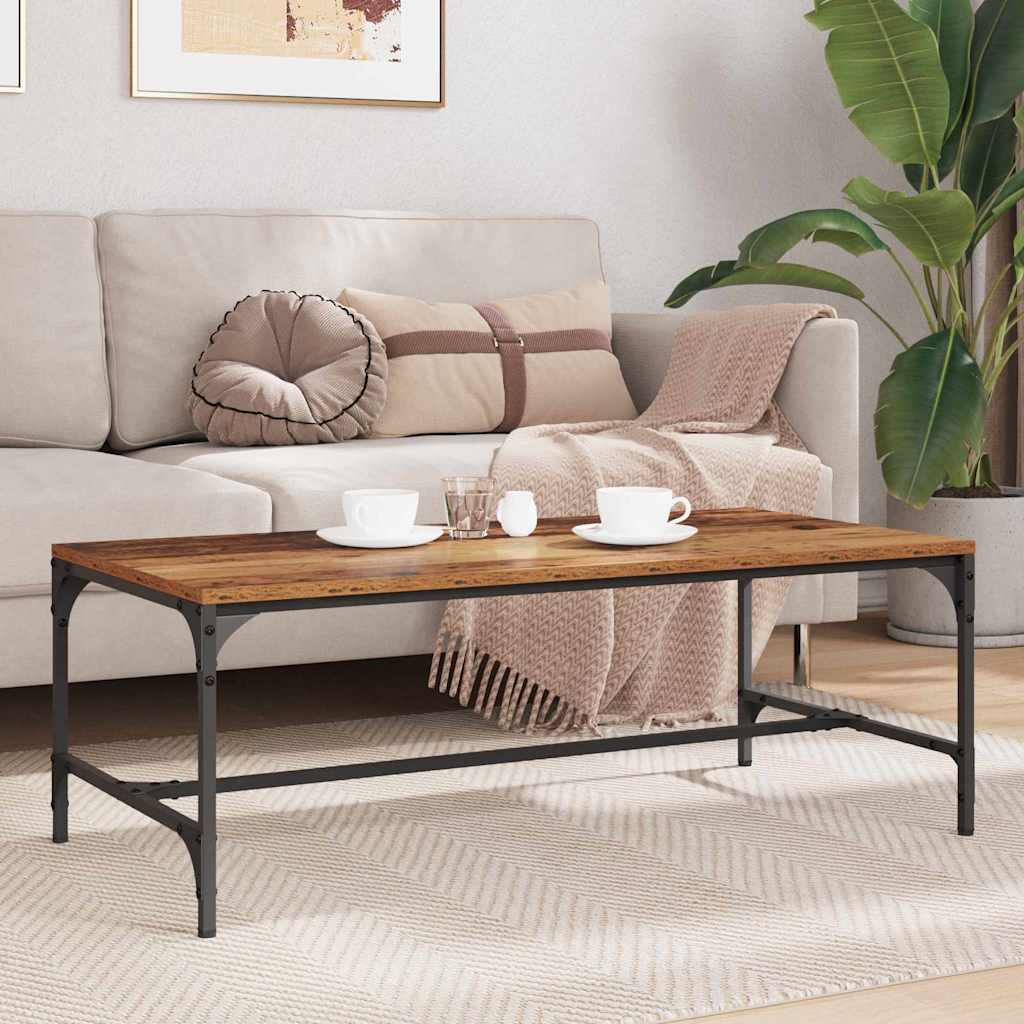 Mesa de Café Madera envejecida 100 x 50 x 35 cm