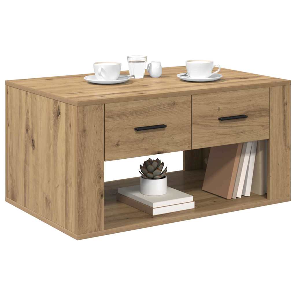 Mesa de Café con cajón Roble artesanal 80 x 50 x 40 cm