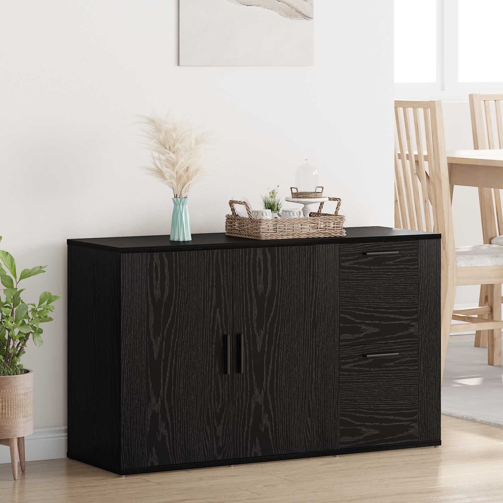 Aparador alto 2 pcs Madera envejecida