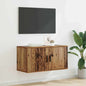 10 Pcs TV Stand Set Aged Wood