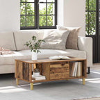 Mesa de Café con cajón Madera envejecida 90 x 50 x 26.5 cm