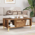 Mesa de Café con cajón Madera envejecida 90 x 50 x 26.5 cm