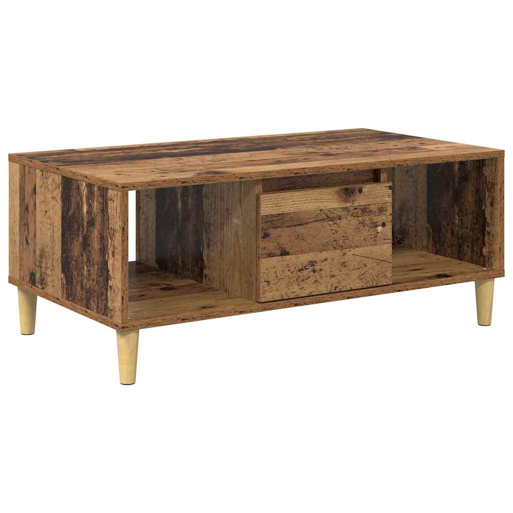 Mesa de Café con cajón Madera envejecida 90 x 50 x 26.5 cm