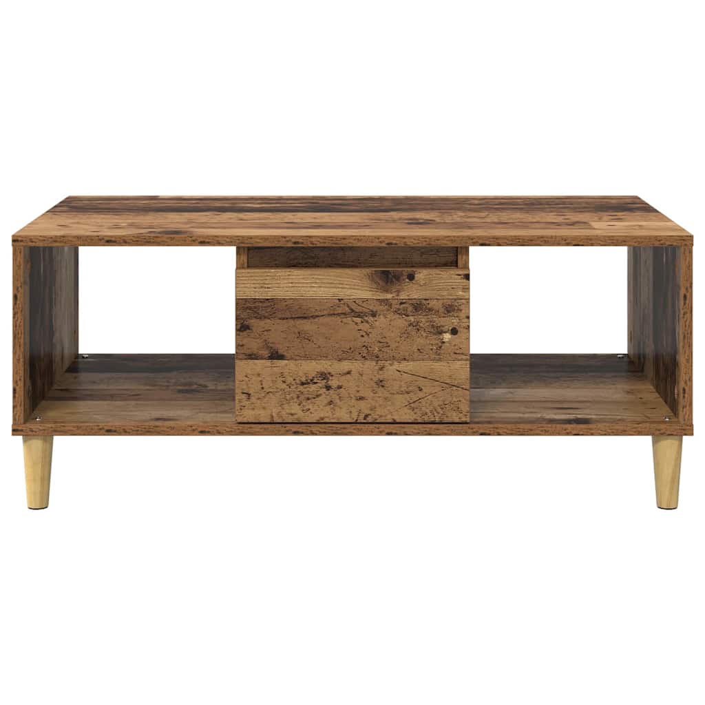 Mesa de Café con cajón Madera envejecida 90 x 50 x 26.5 cm