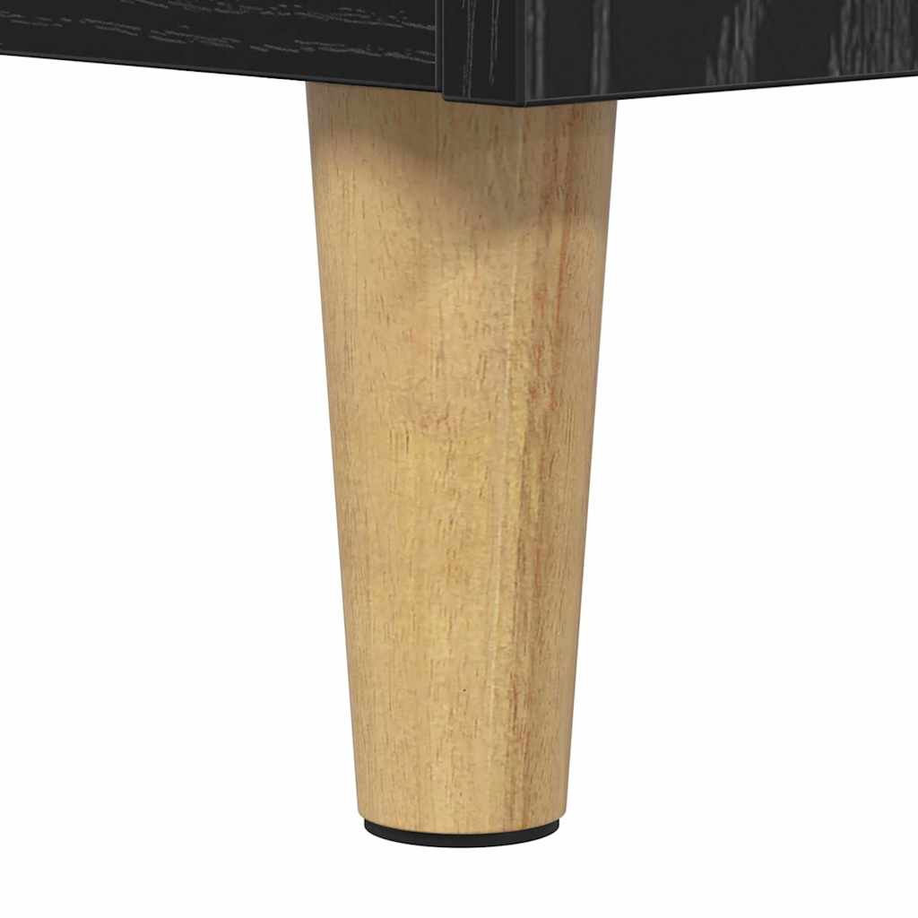 Mesa de Café Roble Negro 90 x 50 x 26.5 cm Madera de ingeniería