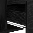Mesa de Café Roble Negro 90 x 50 x 26.5 cm Madera de ingeniería