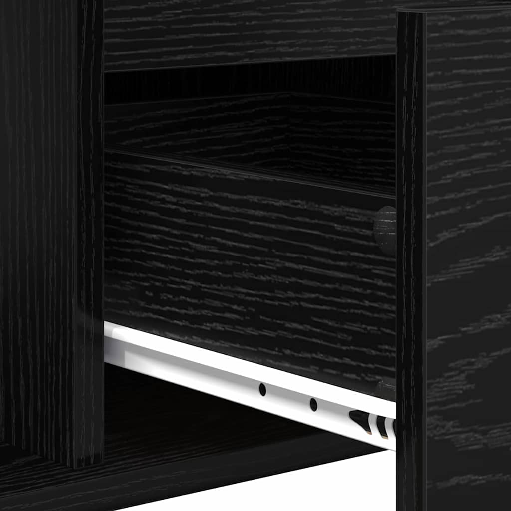 Mesa de Café Roble Negro 90 x 50 x 26.5 cm Madera de ingeniería