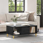Mesa de Café Roble Negro 90 x 50 x 26.5 cm Madera de ingeniería