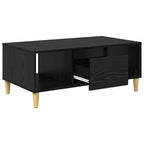 Mesa de Café Roble Negro 90 x 50 x 26.5 cm Madera de ingeniería