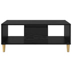 Mesa de Café Roble Negro 90 x 50 x 26.5 cm Madera de ingeniería