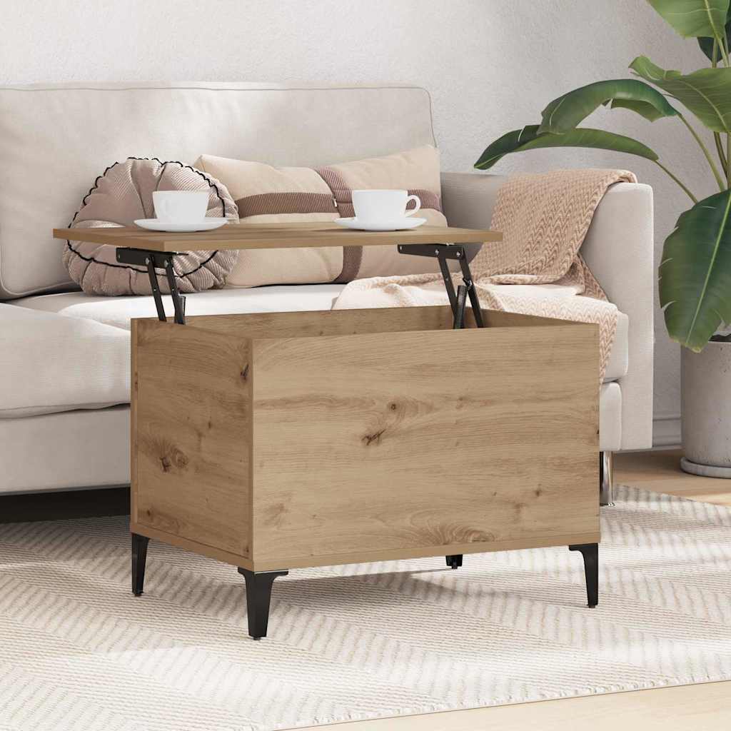 Mesa de Café Roble artesanal 60 x 44,5 x 45 cm
